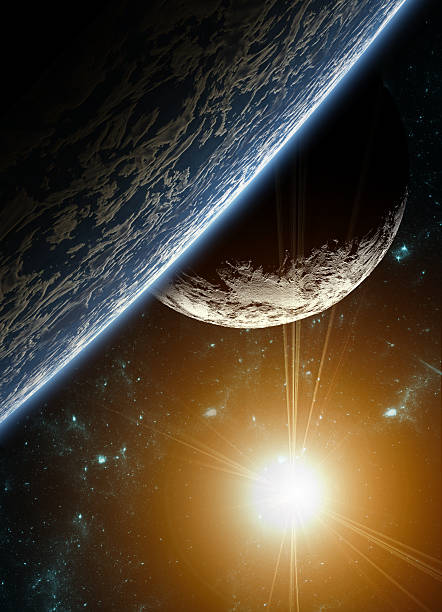 istock View of planet earth, moon and sun. 177241349