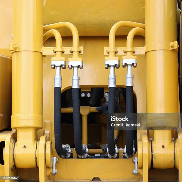 Hydraulic Hoses Stock Photo - Download Image Now - Abstract, Backhoe, Bulldozer