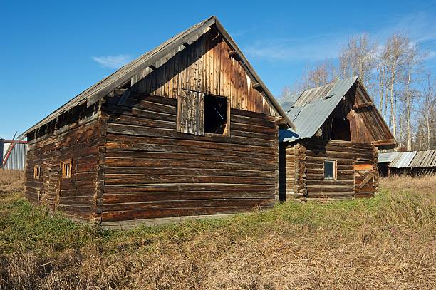 istock old abandoned farm building: log barns 177241769