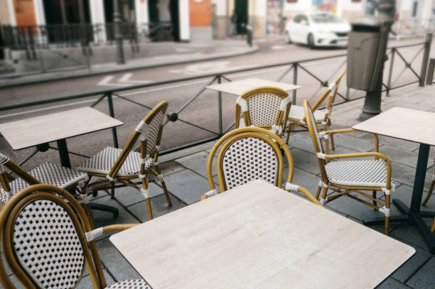 istock Cafe tables and chairs outdoors 1772418670