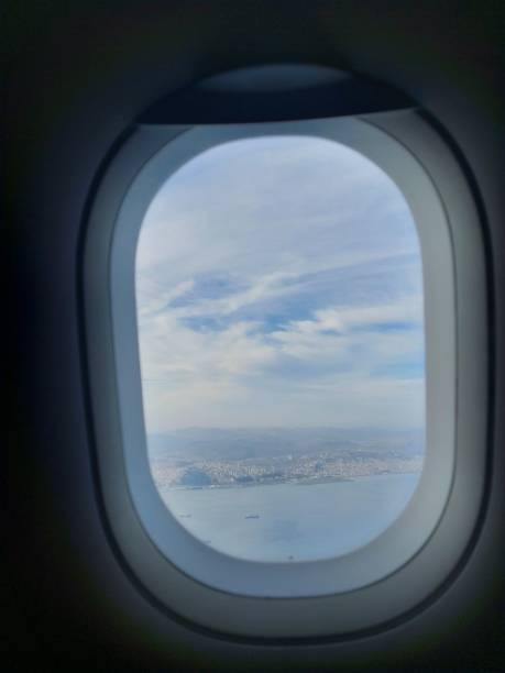 istock Sea and sky view from the plane window 1772430462