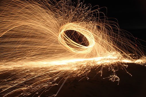 Abstract fire spinning