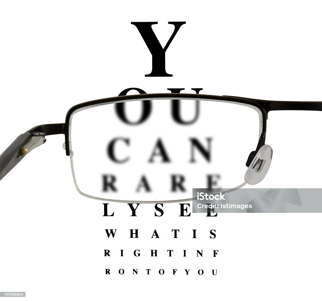 Quem usa com humor eyetest gráfico - Foto de stock de Gráfico royalty-free