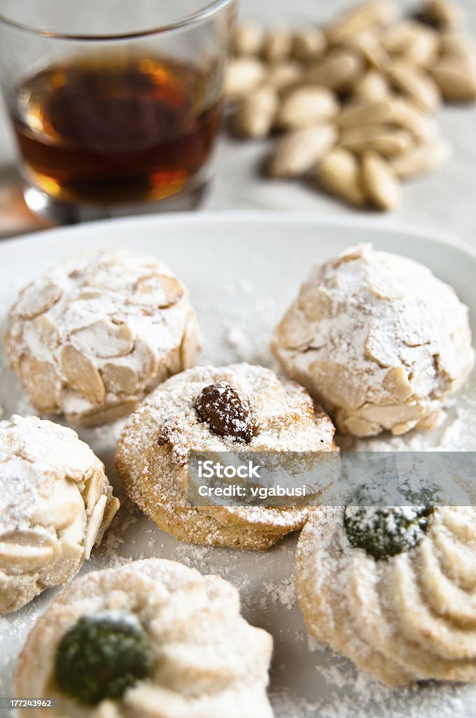 Amêndoas e biscoitos sicilianos - Foto de stock de Biscoito royalty-free