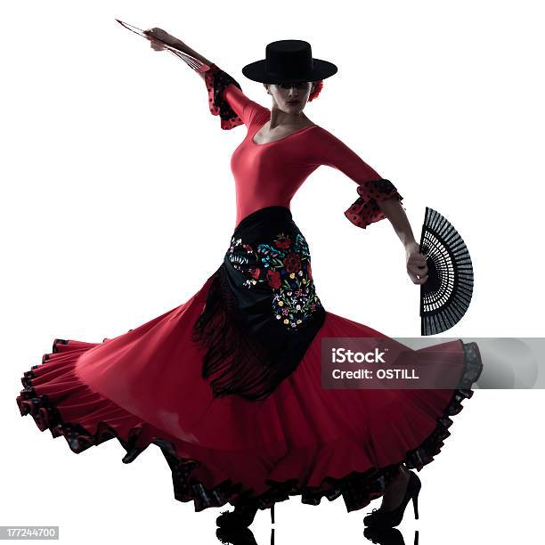 Woman Gipsy Flamenco Dancing Dancer Stock Photo - Download Image Now - Flamenco Dancing, Flamenco, Dancing