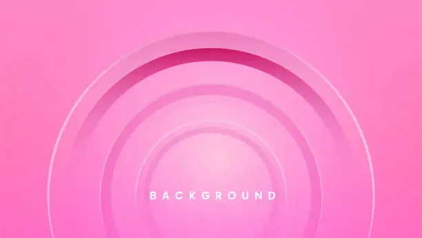 Vector illustration of Pink circle background. Swirl circular lines element