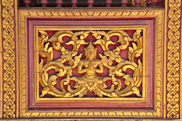 istock Native Thai style wood carving 177245235