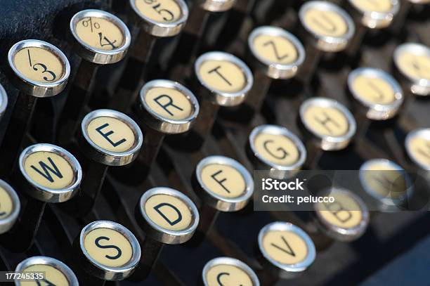 Vintage Typewriter Stock Photo - Download Image Now - Alphabet, Ancient, Antique