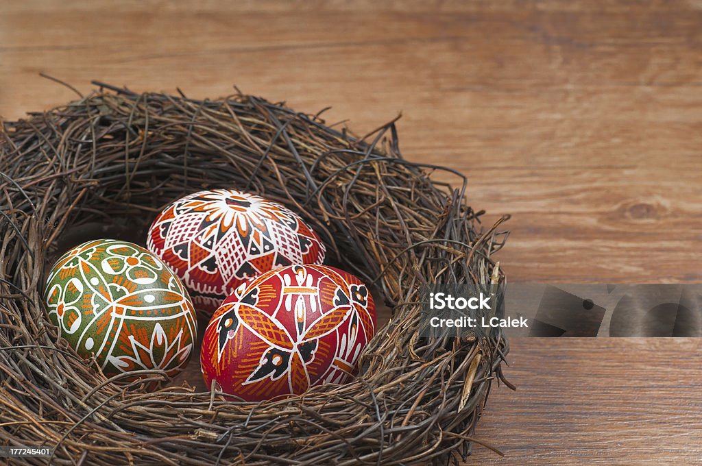 Dipinto uova - Foto stock royalty-free di Arancione