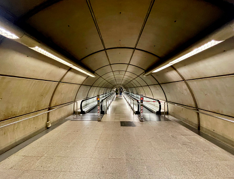 Tunnel at a station on the Metro Bilbao