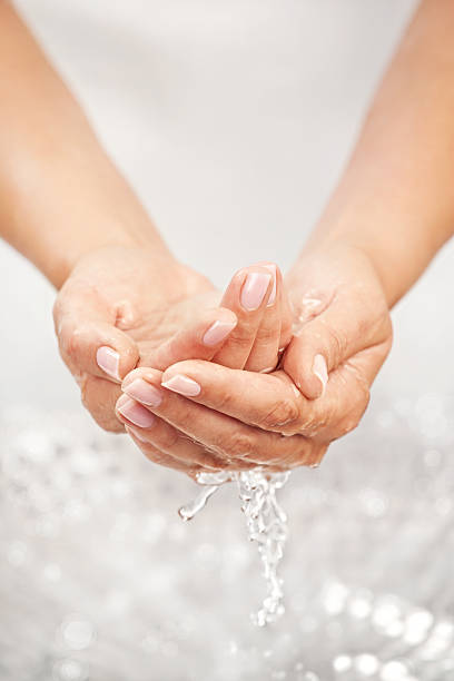 Washing hands stock photo