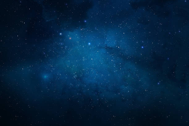 Night sky filled with stars and nebulae Universe filled with stars, nebula and galaxy dark blue sky stock pictures, royalty-free photos & images