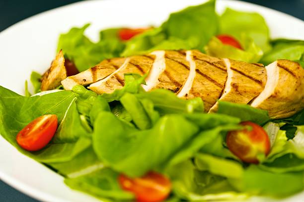 istock Sliced chicken breast as salad ingredient 177248578