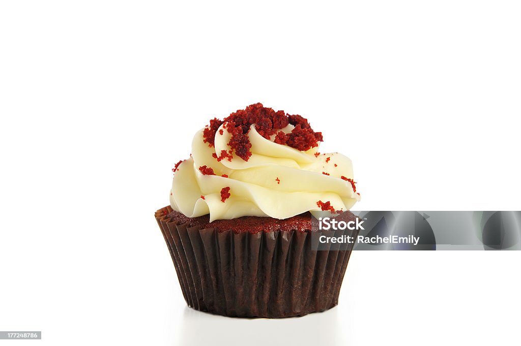 Cupcake Sweet red velvet cupcake isolated on white Cupcake Stock Photo