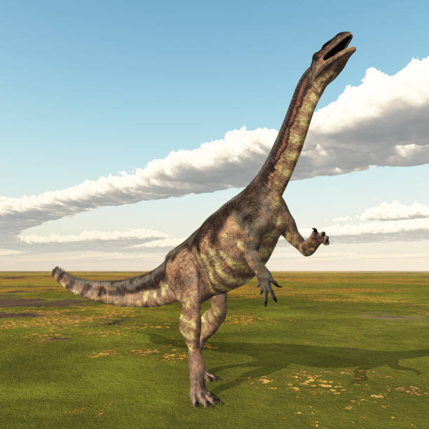 istock Dinosaur Plateosaurus in a landscape 1772496651