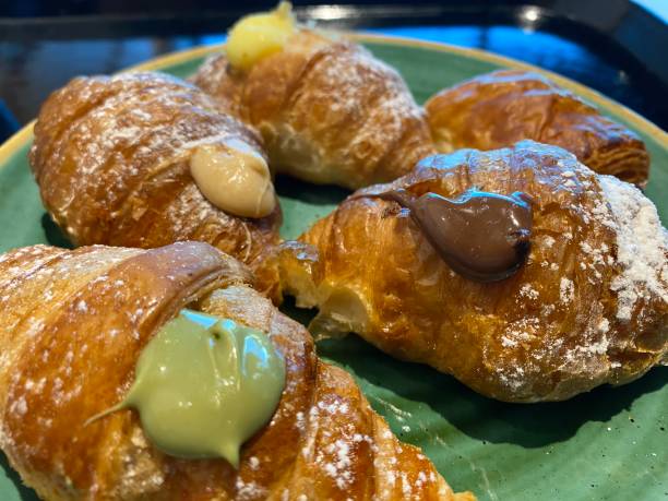 istock Italian Food: Cornetti with pistacchio and chocolate cream 1772497198