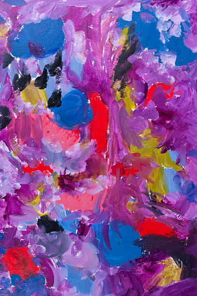 istock Colorful abstract art background. Hand painted canvas. 177250168
