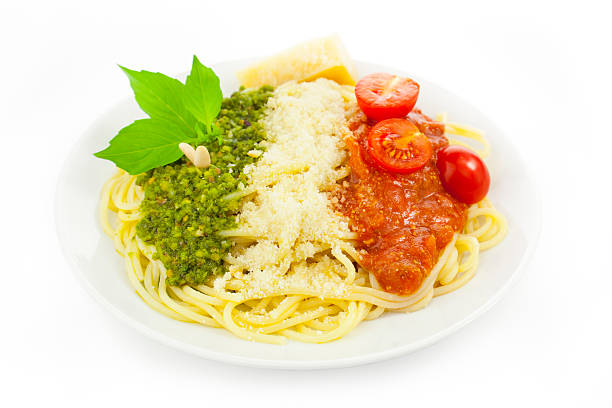 Italian flag - pasta with green pesto...