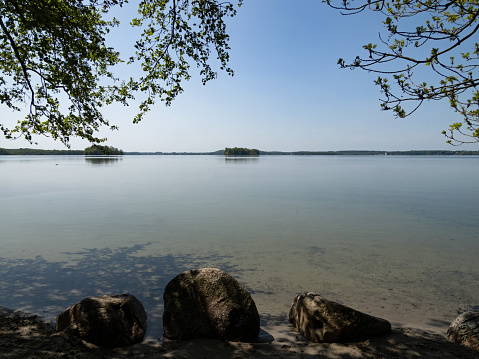 View of the Great Lake Ploen in Schleswig-Holstein, Germany