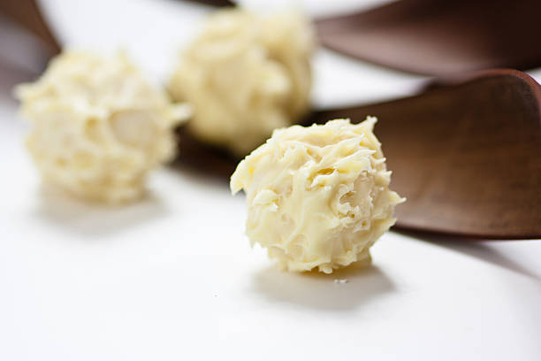 white chocolate candy stock photo