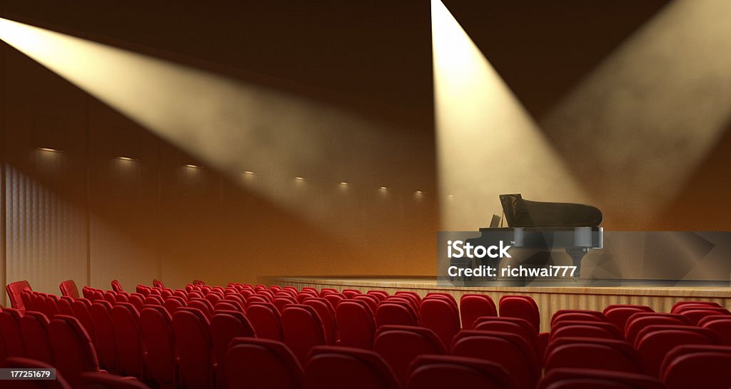 Flügel auf der Bühne - Lizenzfrei Klavier Stock-Foto
