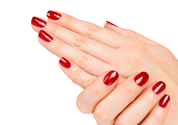 istock Female hands with red manicure 177252496