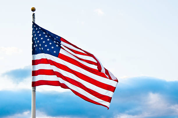 istock American Flag at Dusk 177253095