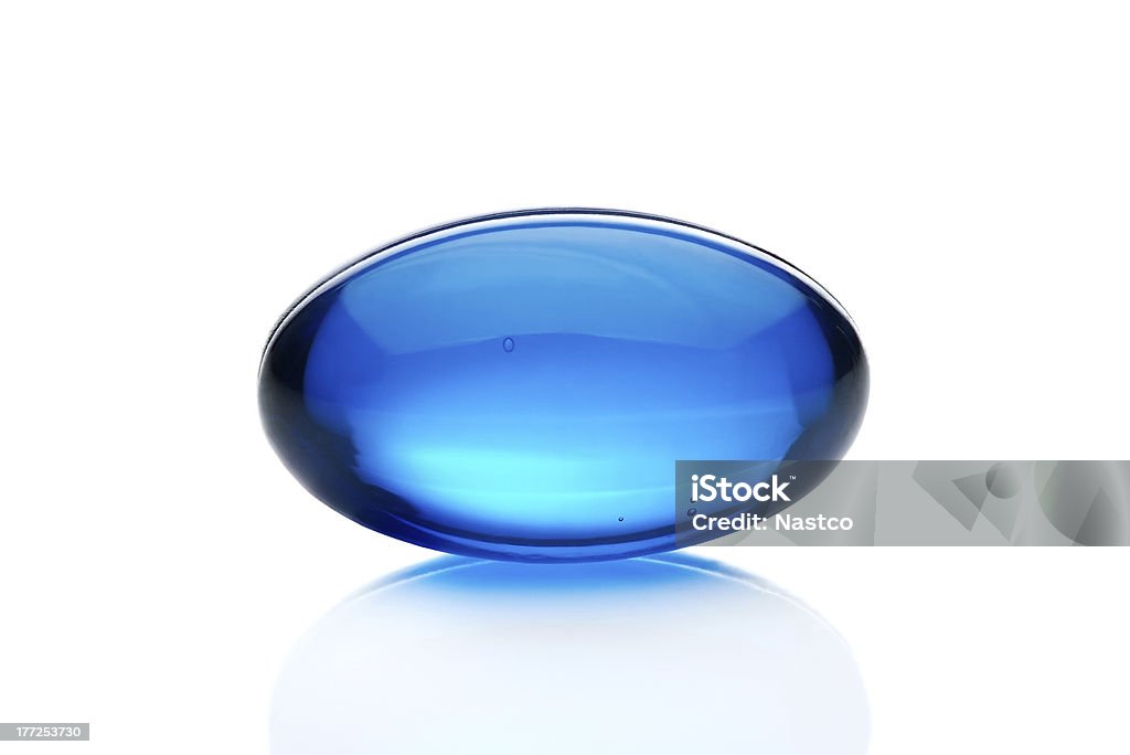 Pillola blu trasparente - Foto stock royalty-free di Antibiotico