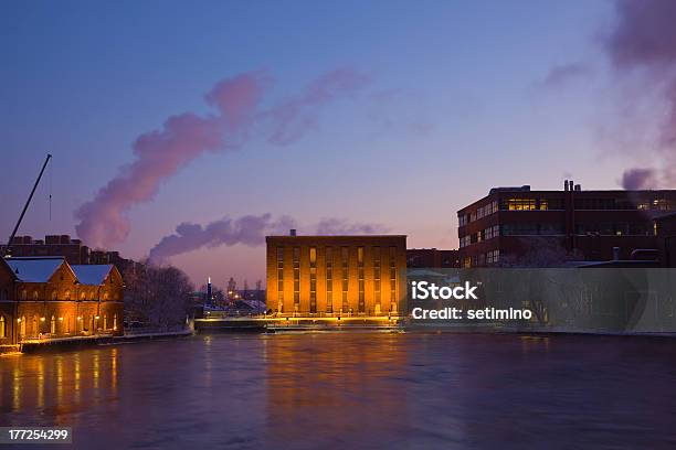 Industrial Estate At Night Stock Photo - Download Image Now - Tampere - Finland, Winter, Modern