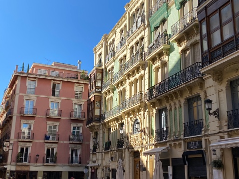 Spain - Alicante - buildings in the Abad Penalva square, in the old town