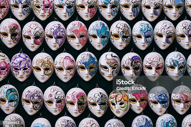 Miniature Venetian Carnival Masks Stock Photo - Download Image Now - Arts Culture and Entertainment, Celebration Event, Europe