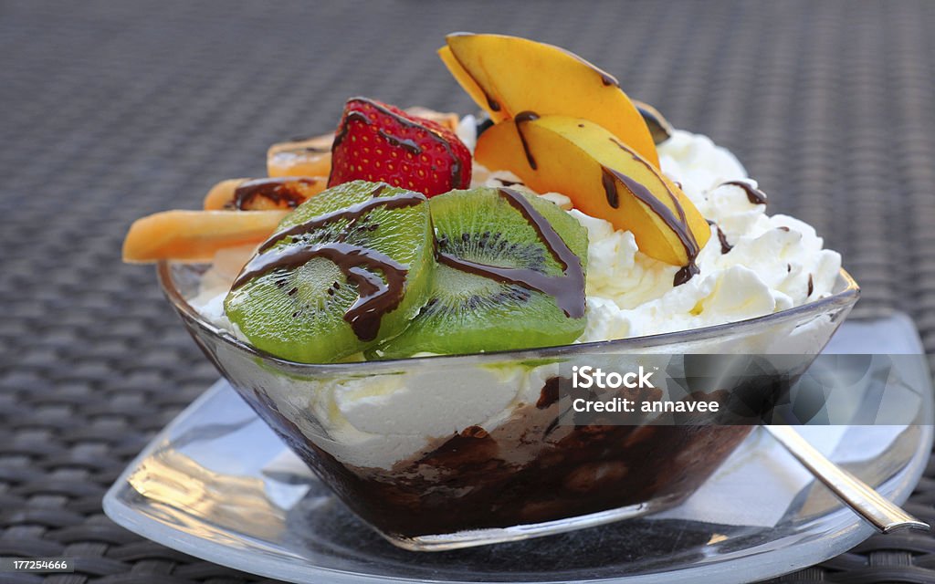 Icecream e frutas - Foto de stock de Batido royalty-free