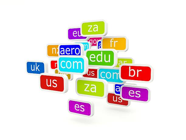 Domain name signs Domain name signs isolated on white domain flipping for beginners stock pictures, royalty-free photos & images