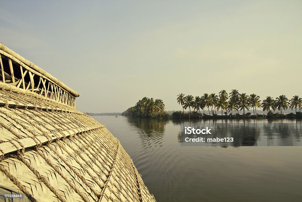 House Boat in Backwaters ( Kerala, India ) House Boat in Kerala Asia Stock Photo