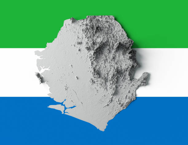 istock Sierra Leone Map Flag Shaded Relief Color Height Map On Sierra Leone Flag Background 3d Illustration 1772556983