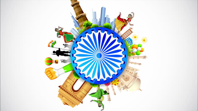 Animation of Famous Indian monuments and Landmarks