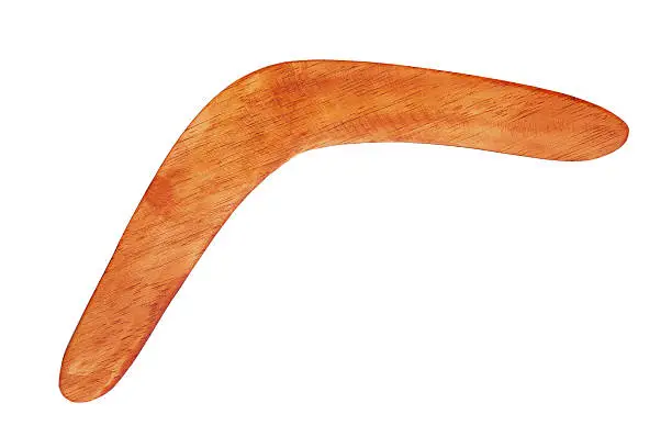 Photo of Boomerang bright brown color of wood