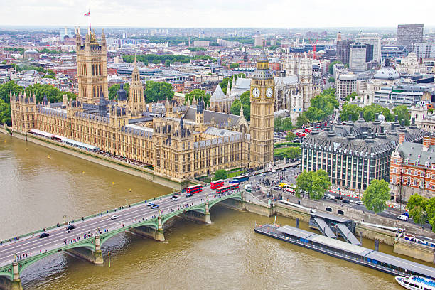 vista aérea de londres - victoria tower fotos - fotografias e filmes do acervo