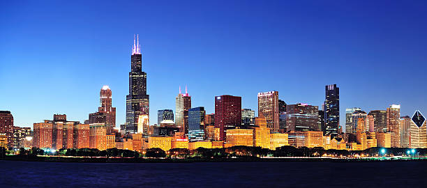 istock Panorama of Chicago city skyline 177256539