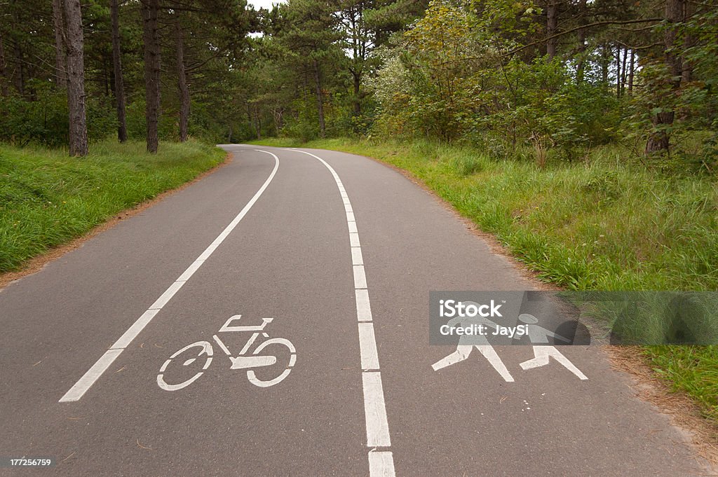 Fahrräder und walking lane im Wald - Lizenzfrei Asphalt Stock-Foto