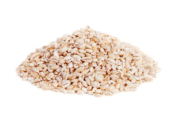 istock Pile Pearl barley  isolated on white background. 177256792