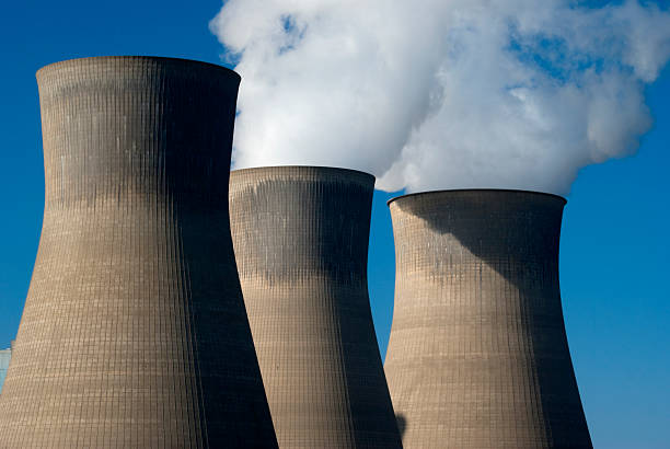 istock Three cooling towers (closed-loop system) at a power plant. 177256949