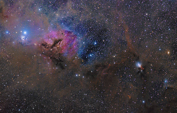 Dusty Nebulae of Taurus constellation stock photo