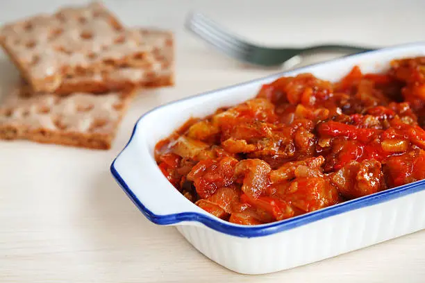 Photo of Portugese Bacalao dish made of dry salted cod