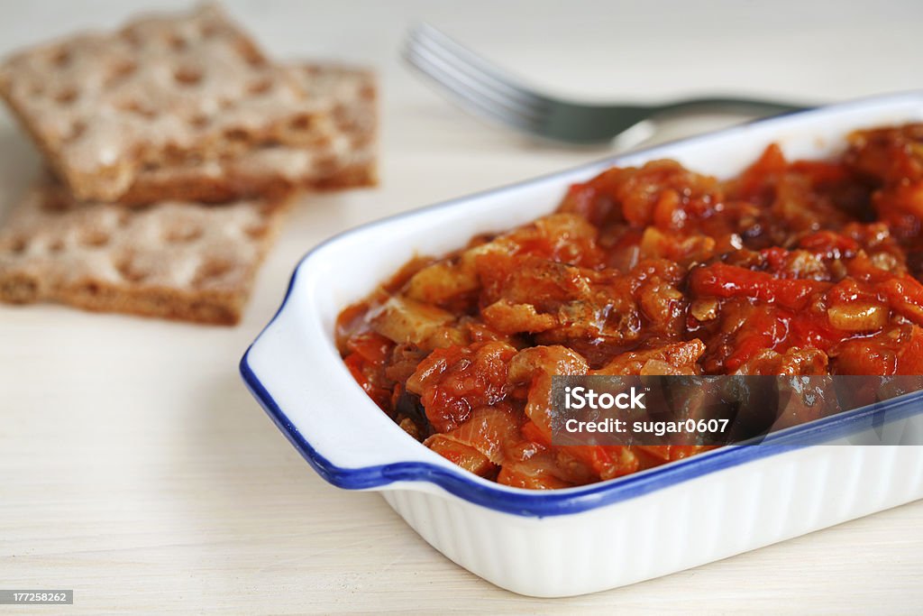 Português Bacalao prato feitos com bacalhau salgado seco - Foto de stock de Bacalhau royalty-free