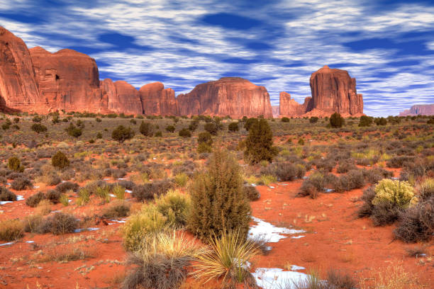 Rugged and Desolate Monument Valley north east Arizona Navajo Nation USA