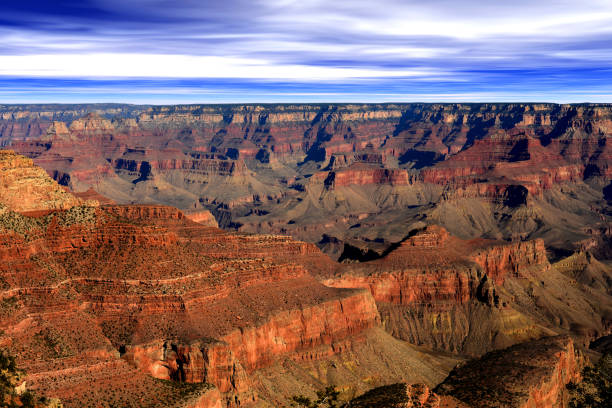 Cloudy Day Late afternoon in the Grand Canyon Arizona