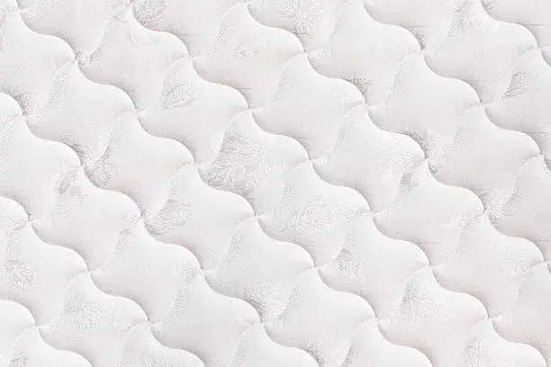 Photo of A close-up background of a white mattress