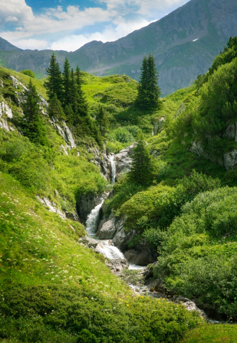 Mountains landscape in Vorarlberg, Austria