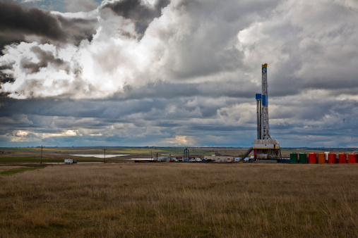 Drilling on the North Dakota prairie